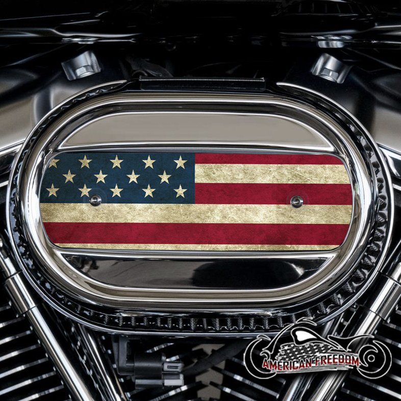 Harley Davidson M8 Ventilator Insert - Distressed American Flag